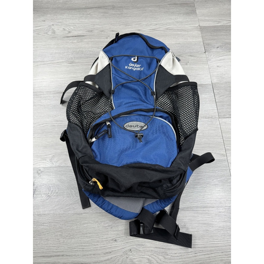 Deuter KangaKid Baby Child Carrier Backpack System Lumbar Hiking Blue Black - Picture 2 of 11